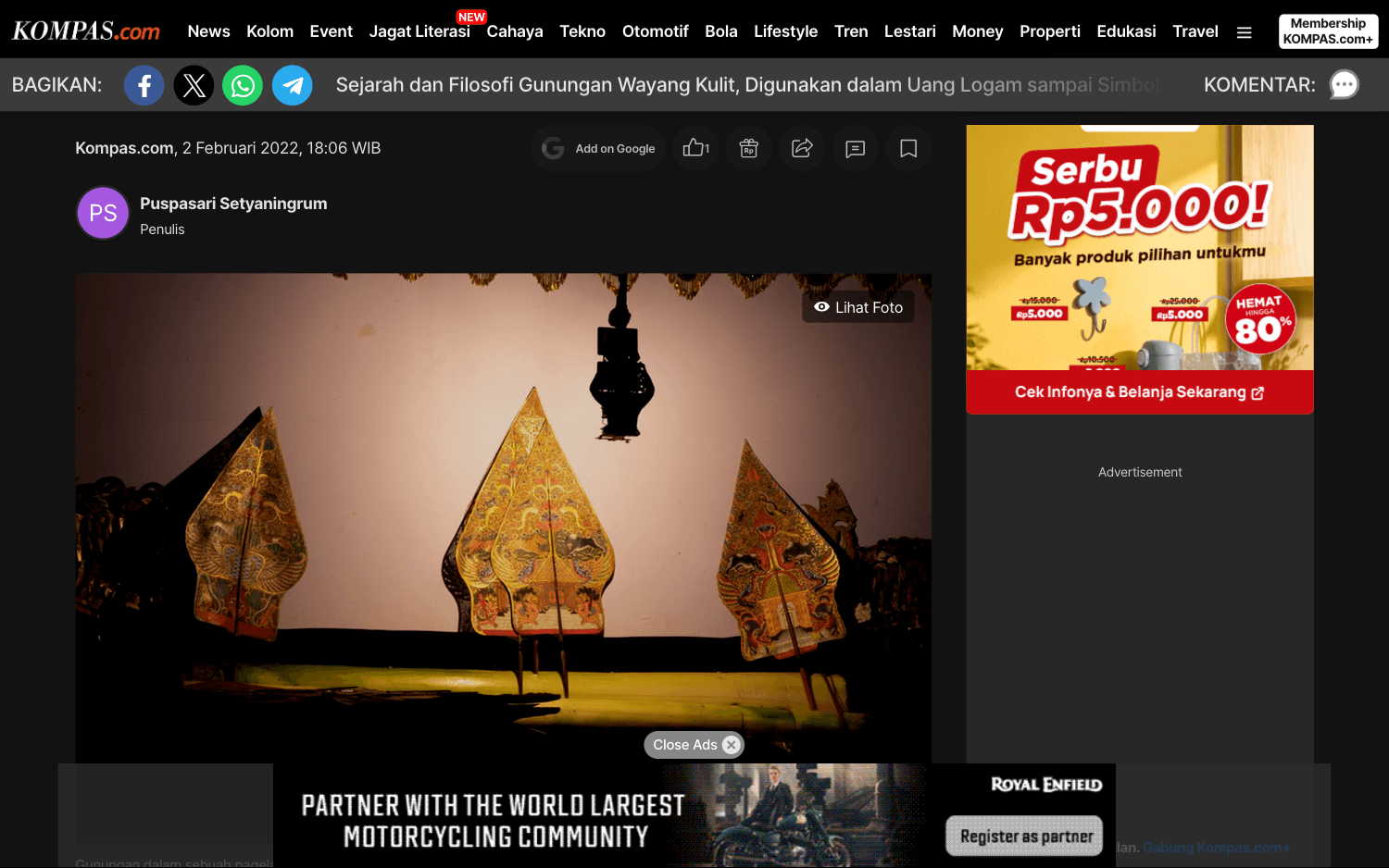 Sejarah dan Filosofi Gunungan Wayang Kulit, Simbol Kosmologi Jawa